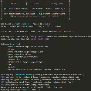 PLINK Linux Cognitive Performance in Hispanics